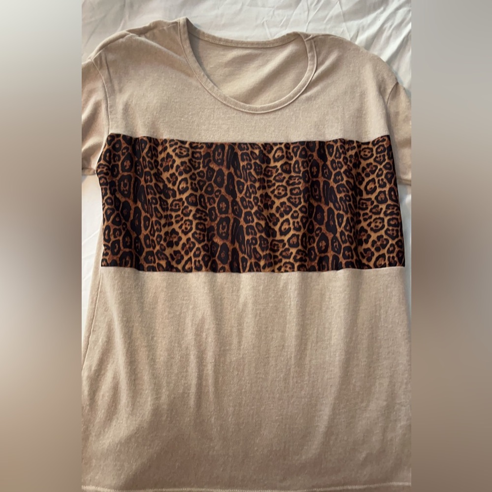 shein. Cheetah print.  slightly see through. size small